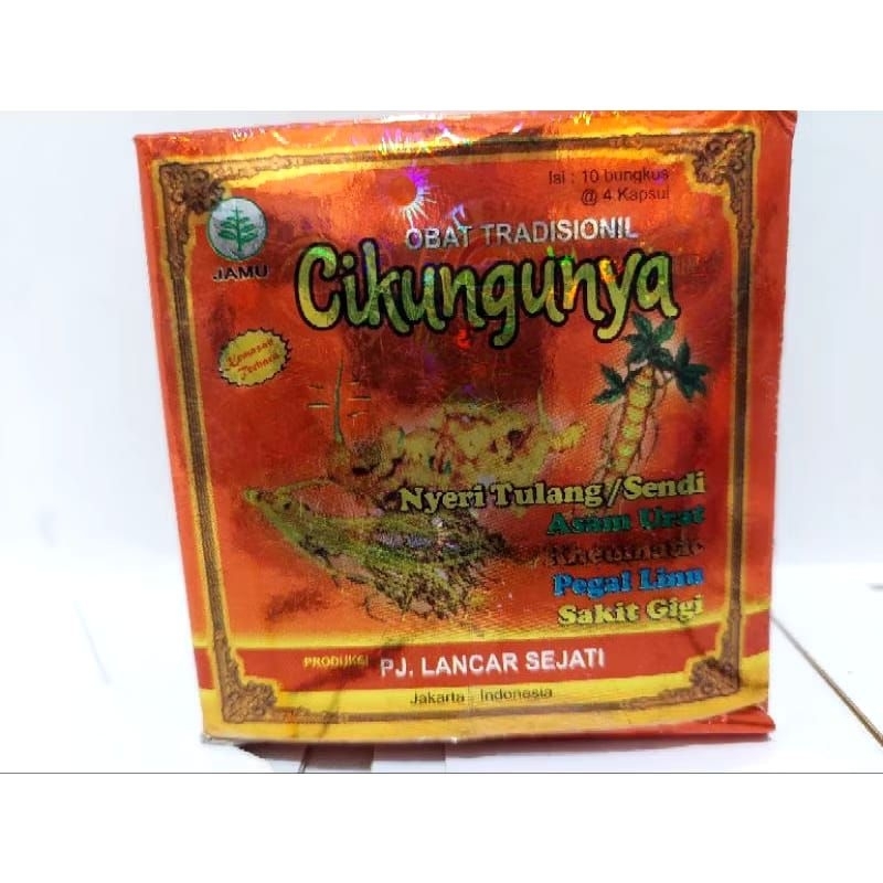 

jamu serbuk cikunguya untuk asam urat pegal linu nyeri tulang/sendi isi 10 sachet