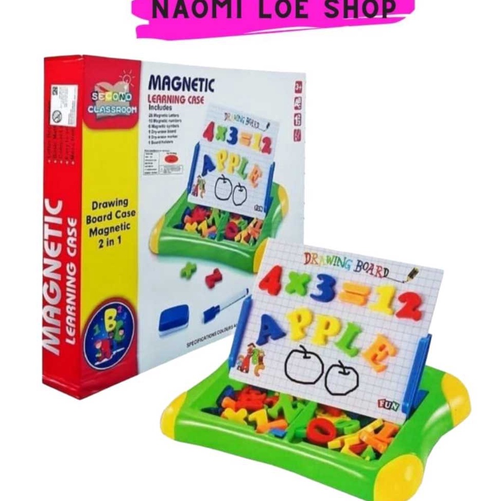 

KODE N3U 2in1 magnetic learning case papan tulis magnet ABC