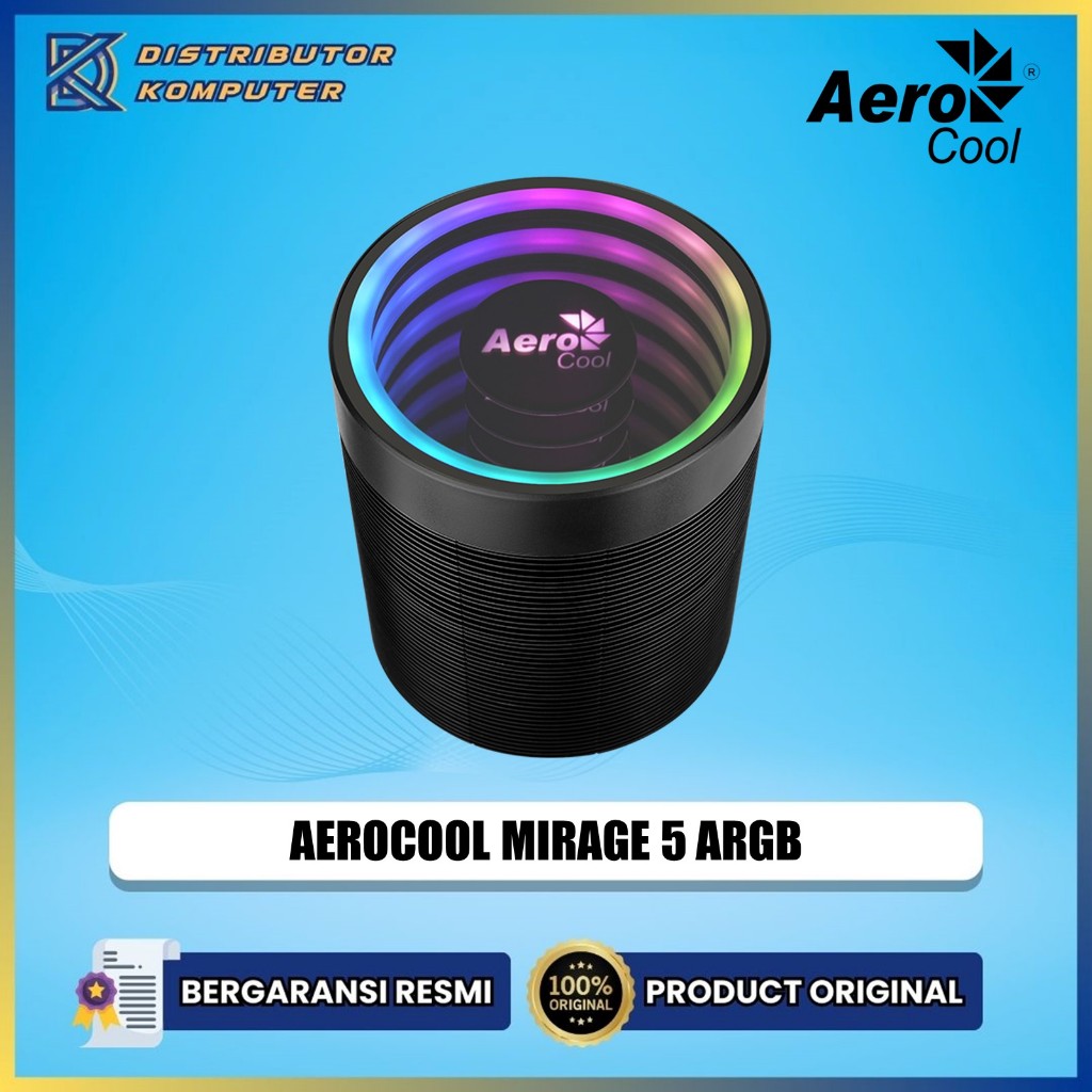 AEROCOOL CPU COOLER MIRAGE 5 ARGB | CPU AIR COOLER (FOR INTEL & AMD)