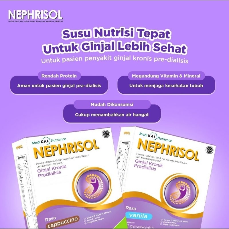 

SUSU NEPHRISOL RASA VANILLA 210 GRAM UNTUK KESEHATAN GINJAL