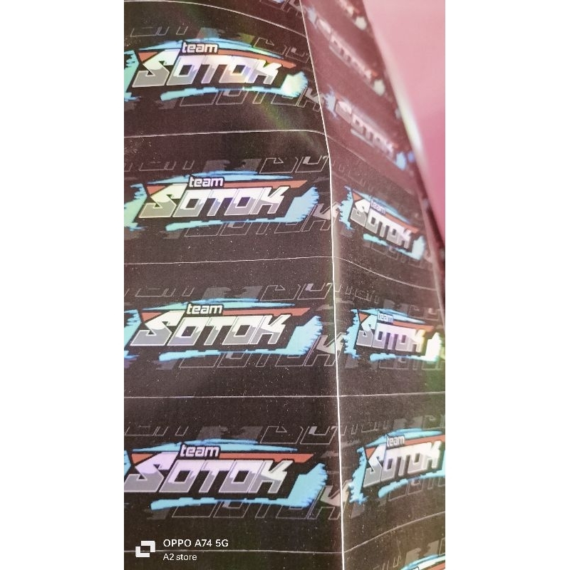 

Stiker Hologram Team sotok bisa ecer