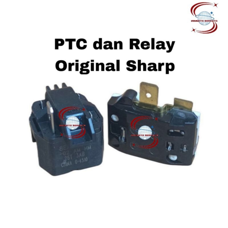 Ay00 Ptc Relay Overload Kulkas Sharp 1 Pintu 1/8 Pk Set Ptc Overload Kulkas Sharp 1 Pintu 1/8 Pk