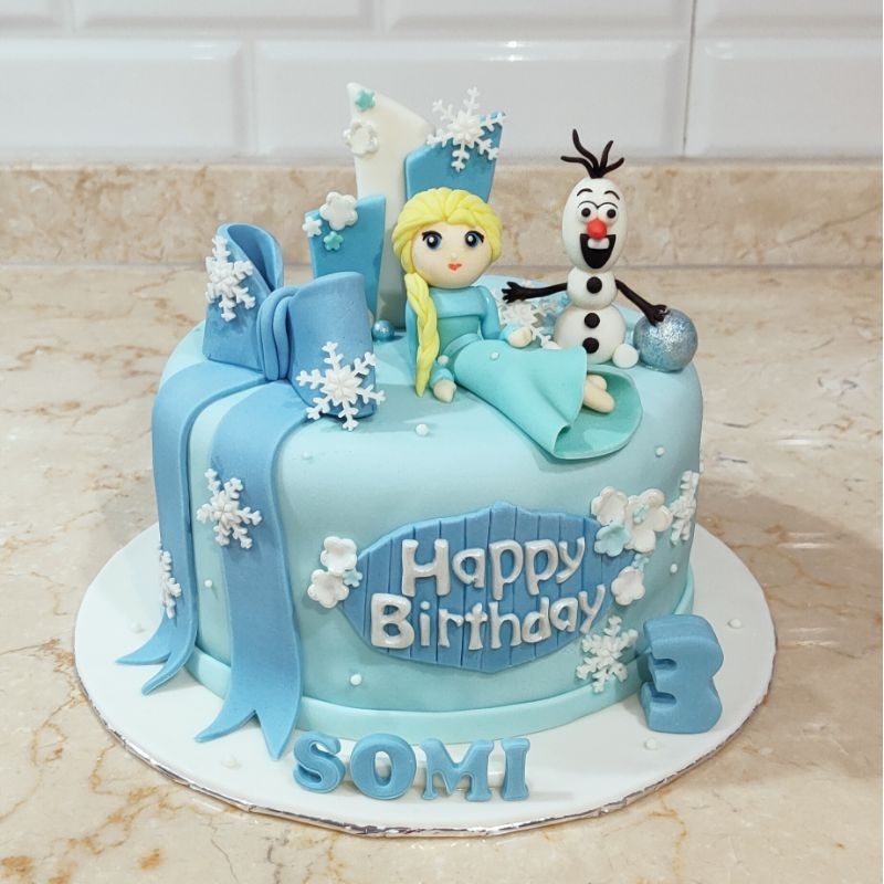 Kue Ulang Tahun Elsa Olaf Frozen