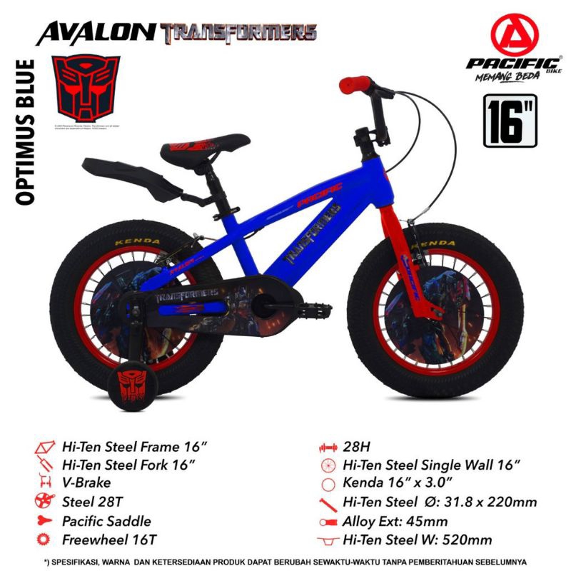 [KSB] Sepeda anak BMX 16 / 18 PACIFIC UMAGA GX JUSTICE LEAGUE AVALON TRANSFORMERS SPECIAL EDITION NE