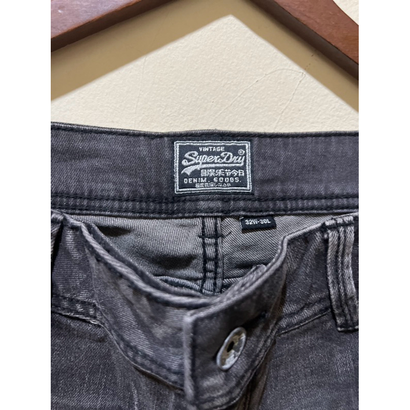 Celana Jeans Vintage SuperDry Original Import Model Slimfit Street Bahan Soft Jeans Merek Copotan