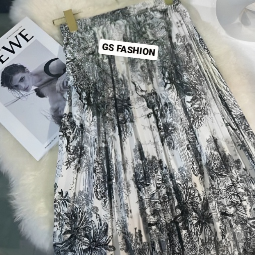 KODE I95R GS ROK PLISKET PANJANG MOTIF BUNGA PREMIUMROK PLISKET WANITA ROK PLISKET BUNGA ROK PLISKET