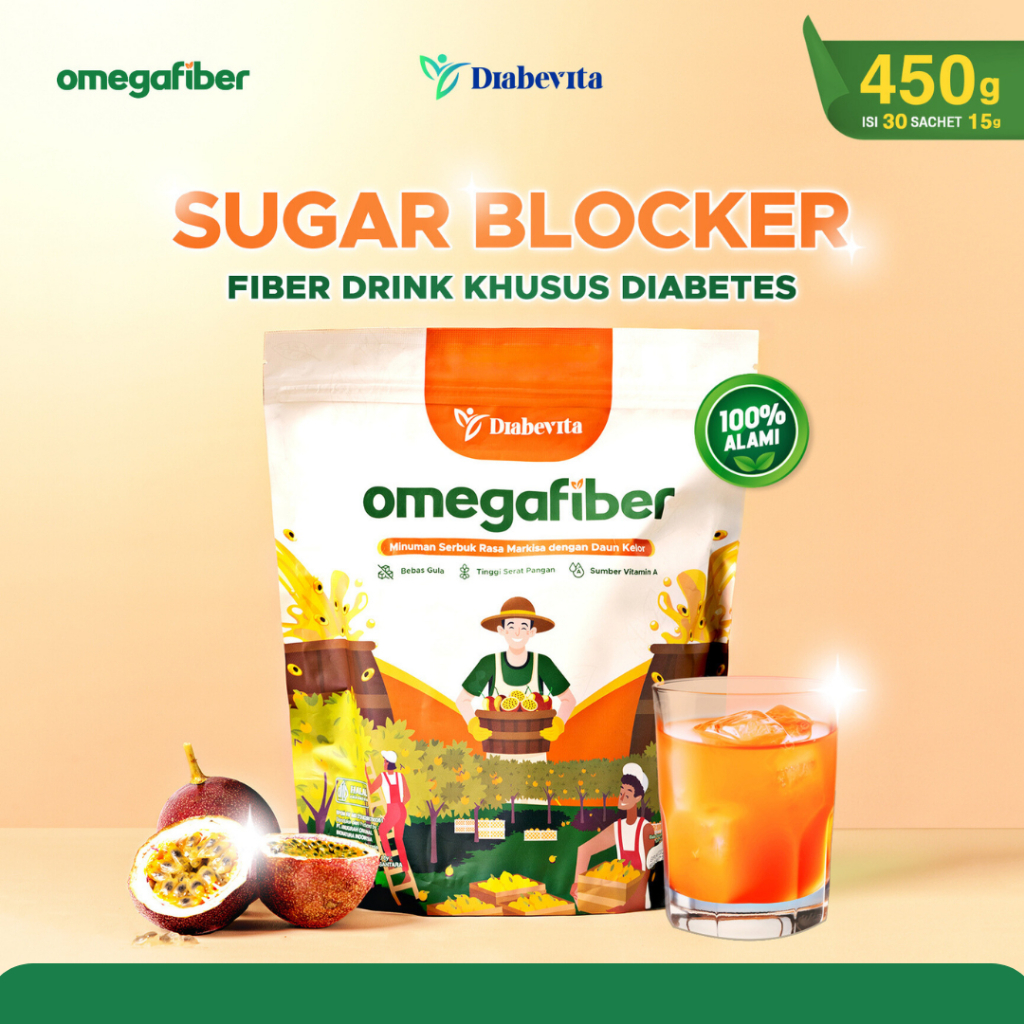 

Diabevita Omega Fiber Drink Rasa Markisa Suplemen Untuk Diabetes Minuman Tinggi Serat Bebas Gula