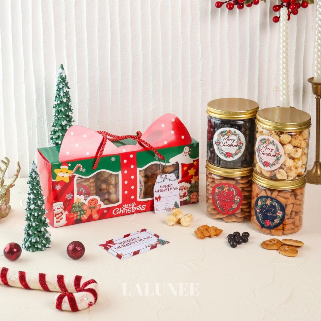 

Bingkisian Hampers Natal isi 3 Jar Kue Kering - Christmas Parcel Souvenir Cookies Chocolate