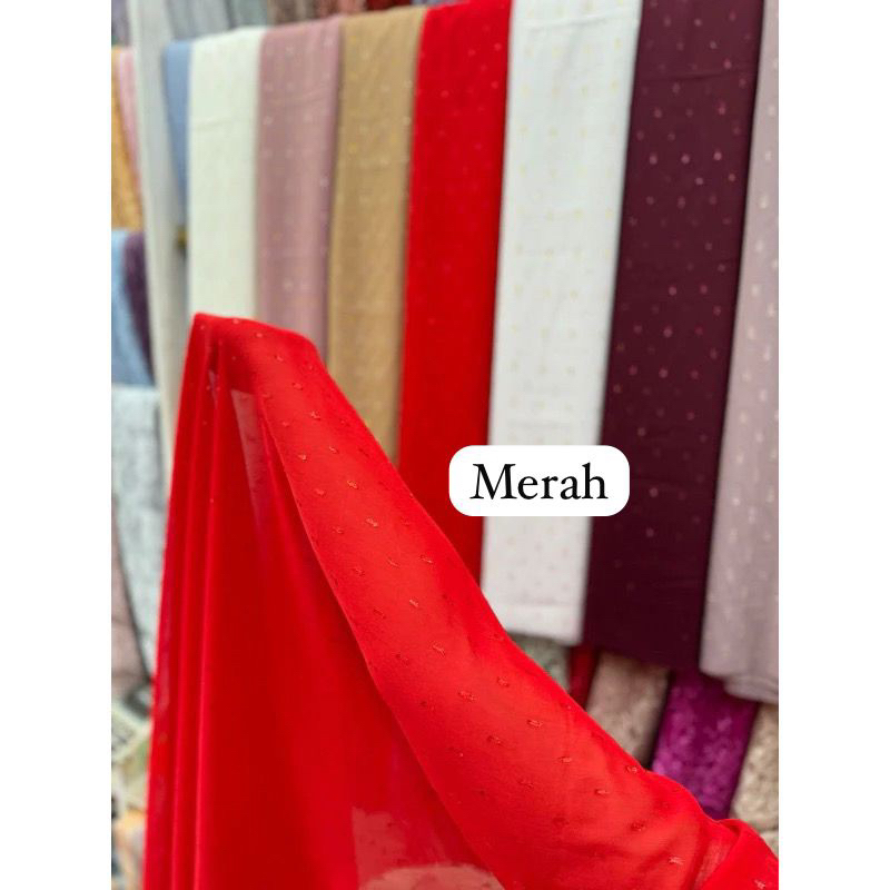 kain kebaya sifon yoryou / kain sifon uragiri/ kain sifon polkadot