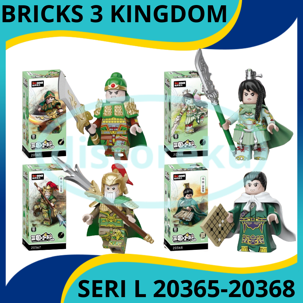 DECOOL BRICK DE COOL BRICKS THREE KINGDOM SAMKOK 3 RAJA GUAN PING GUAN YIN PING LIAO HUA MA LIANG FI