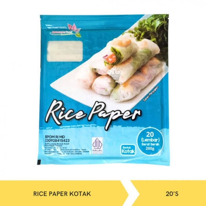 

Rice Paper Bulat Kotak 100 gr 200 gr Java Super Food