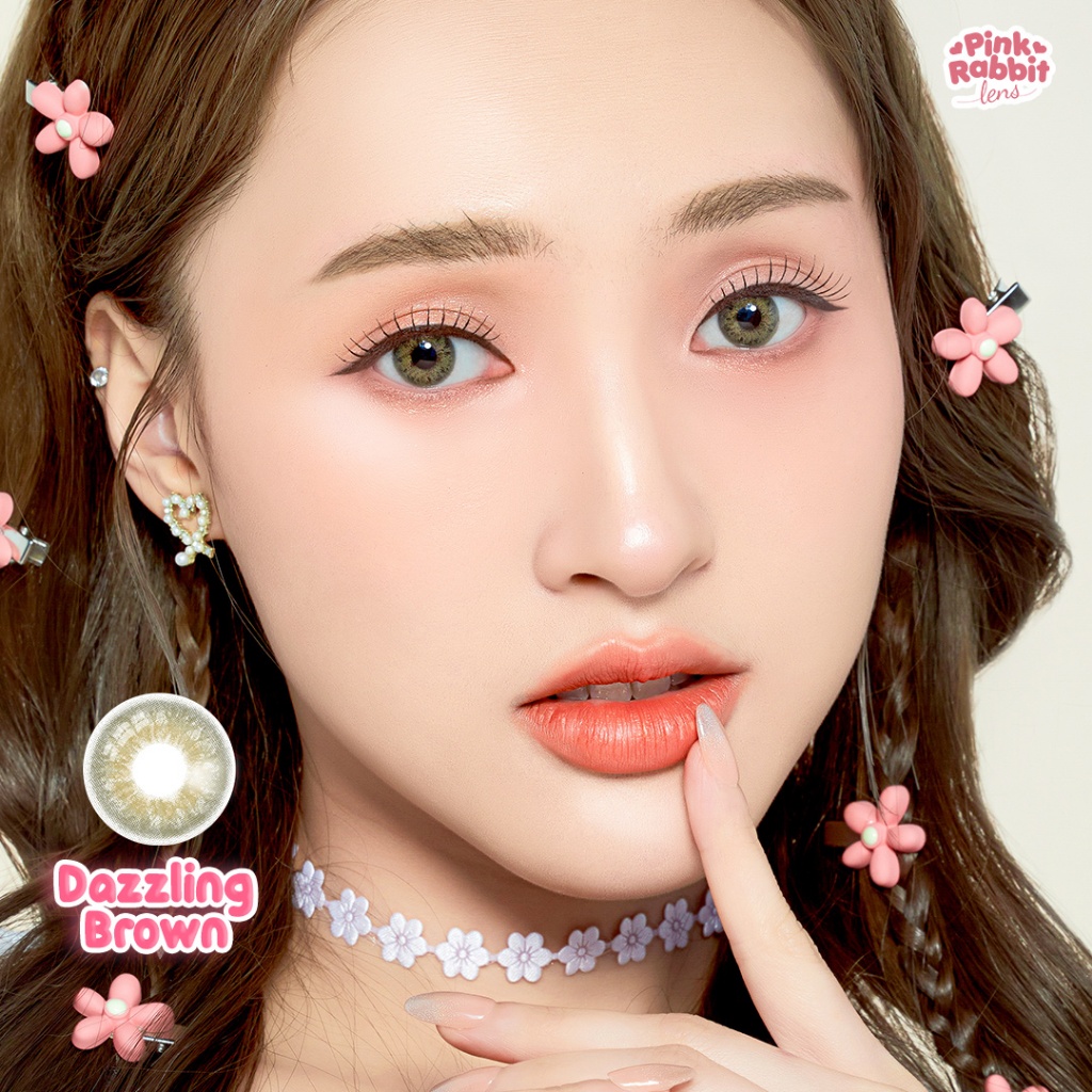 PINKRABBIT SOFTLENS DAZZLING BROWN -  Normal, Minus 0.5 s/d 8.00 (1PC)