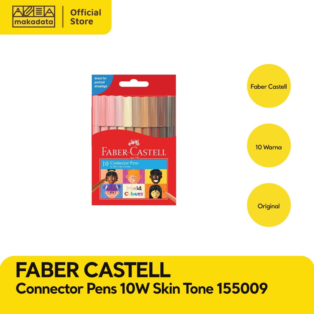 

FABER CASTELL SPIDOL 10 WARNA SKIN TONE 155009 / CONNECTOR PEN FABER CASTELL 10 WARNA SKIN TONE MURAH