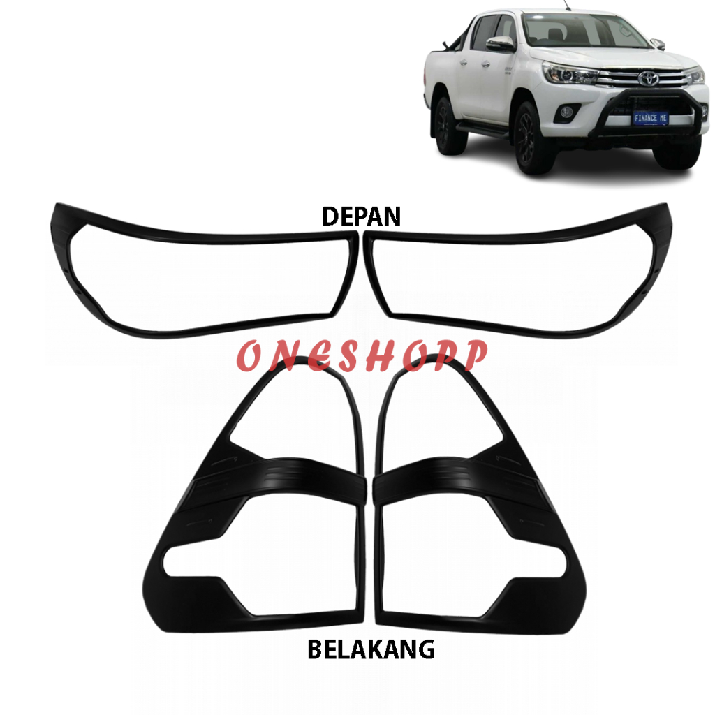 GARNISH LAMPU DEPAN BELAKANG ALL NEW HILUX 2015 - 2019