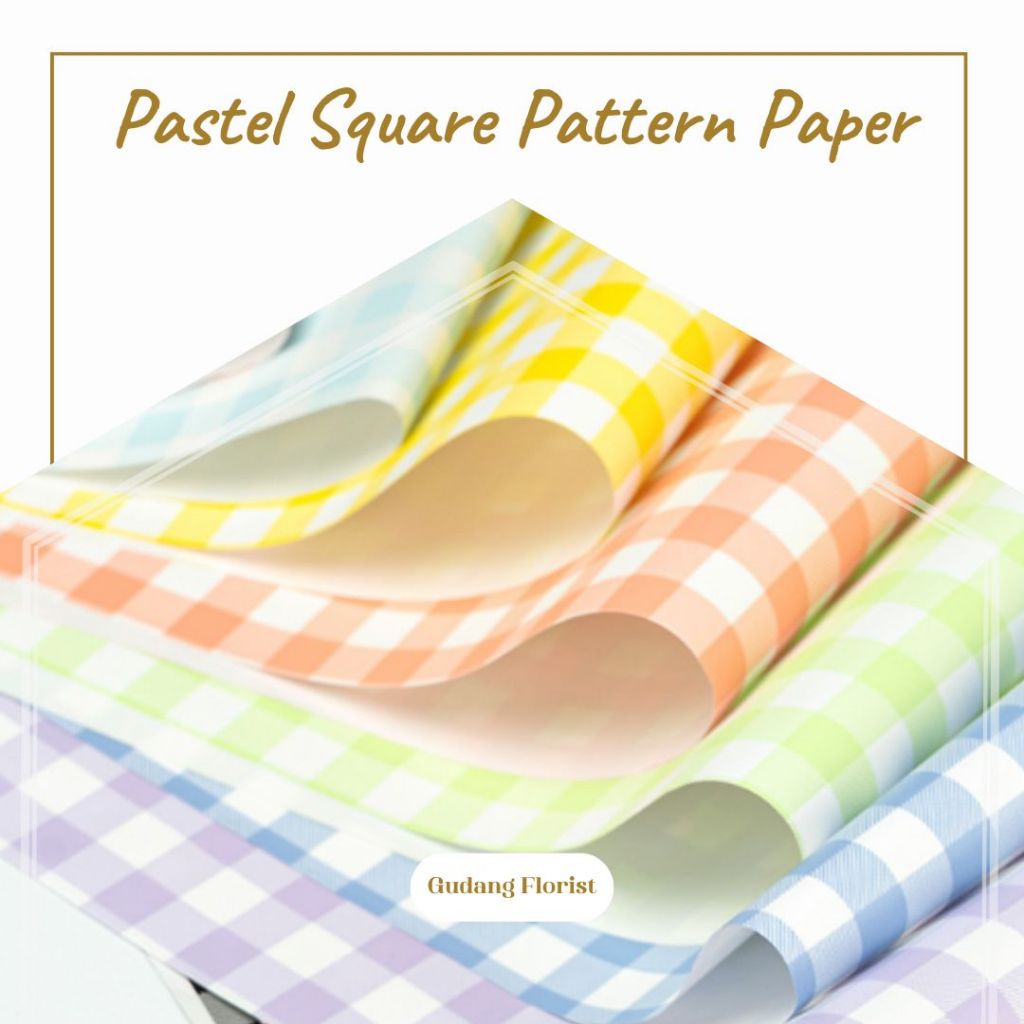 

PASTEL SQUARE PATTERN PAPER / CELLOPHANE / KERTAS KADO / KERTAS BUKET / KERTAS BUNGA / TIDAK TRANSPARAN
