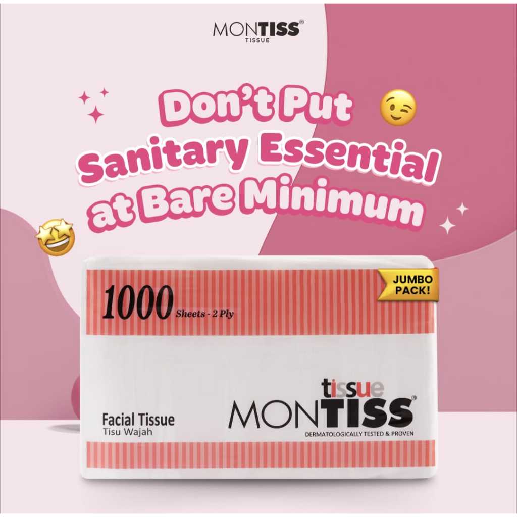 Tissue Montiss 1000 Sheet/ Tissu Montiss Murah/ Promo Tissu Montiss