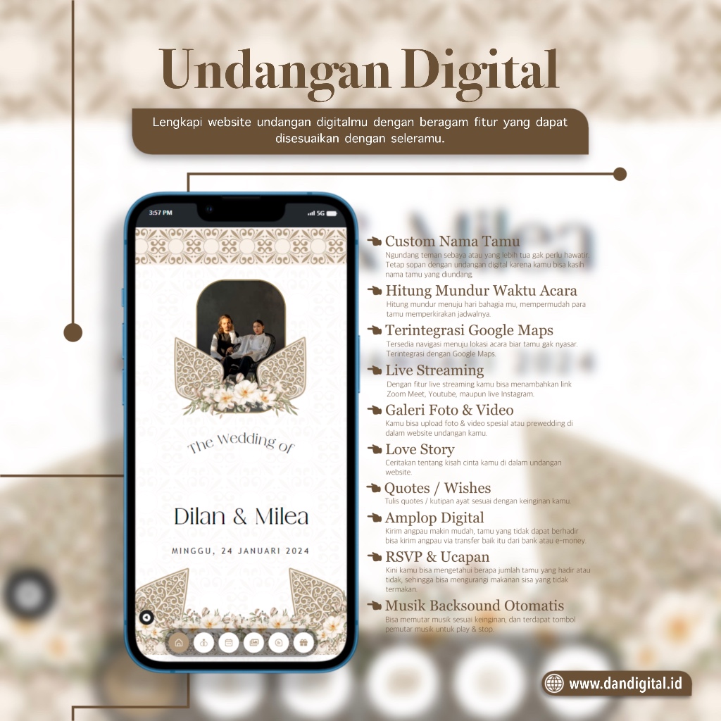 Undangan Digital Website Pernikahan Tema Adat Jawa