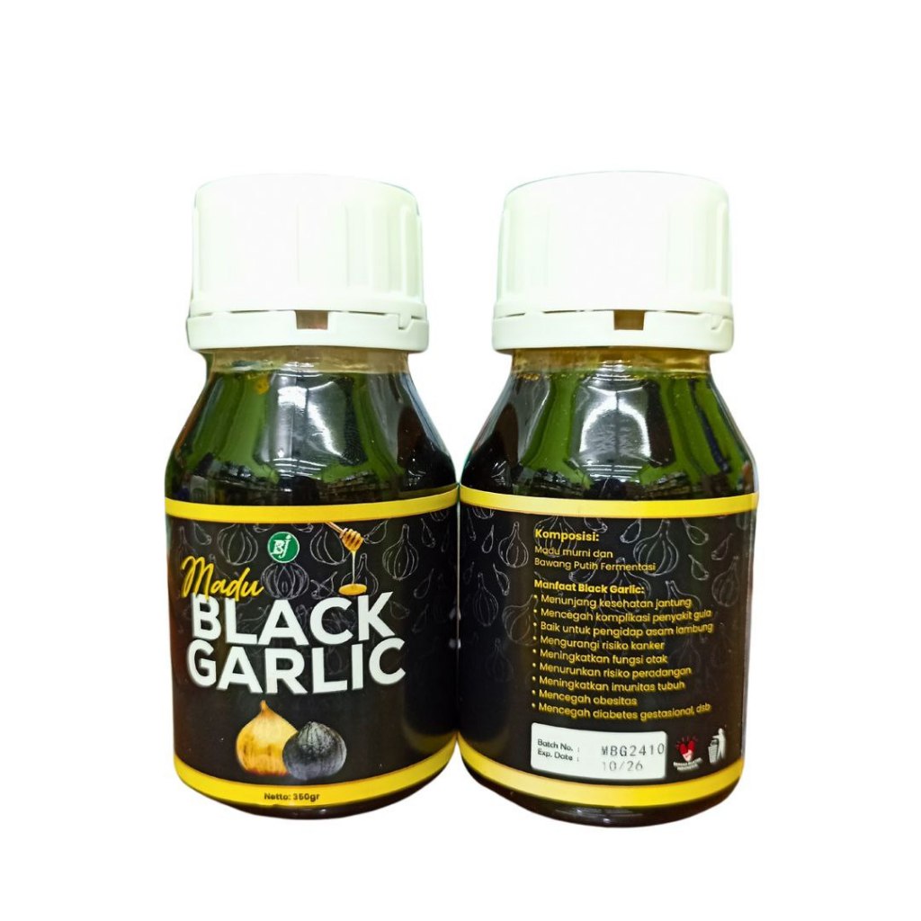 

Ygshop17 Madu Bawang Tunggal Madu Bawang-Madu Black Garlic Netto 350Gr-Madu Bawang Lanang Bisa