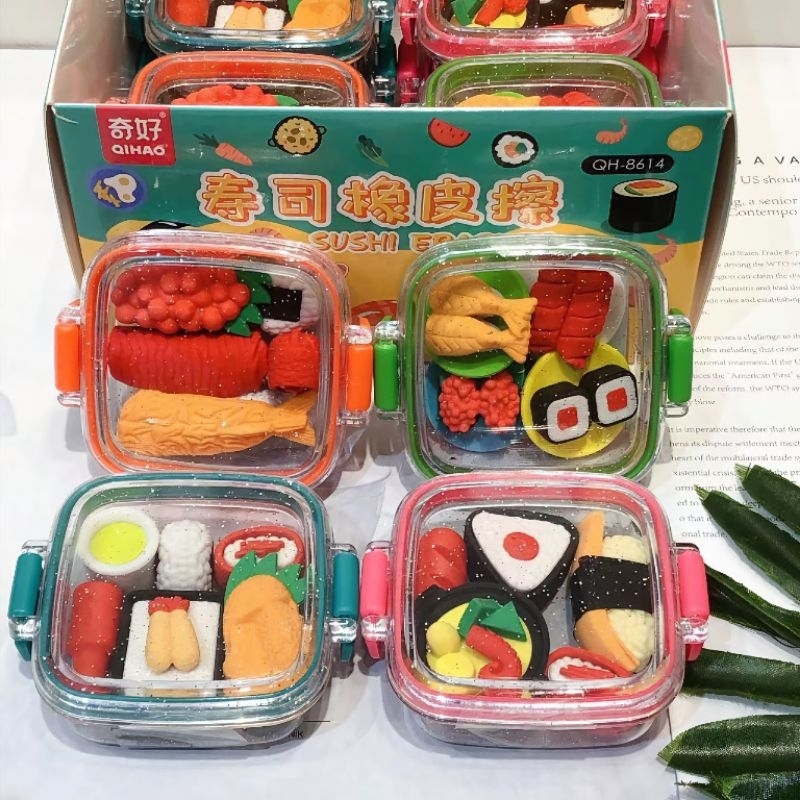 

PENGHAPUS BENTUK MAKANAN SUSHI ERASER PENGHAPUS KOTAK FANCY SEKOLAH ANAK