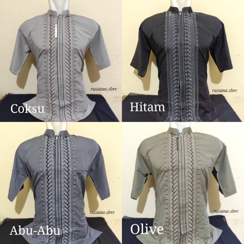 BAJU KOKO DEWASA ERLITA MOTIF WARNA LENGAN PENDEK (COD)