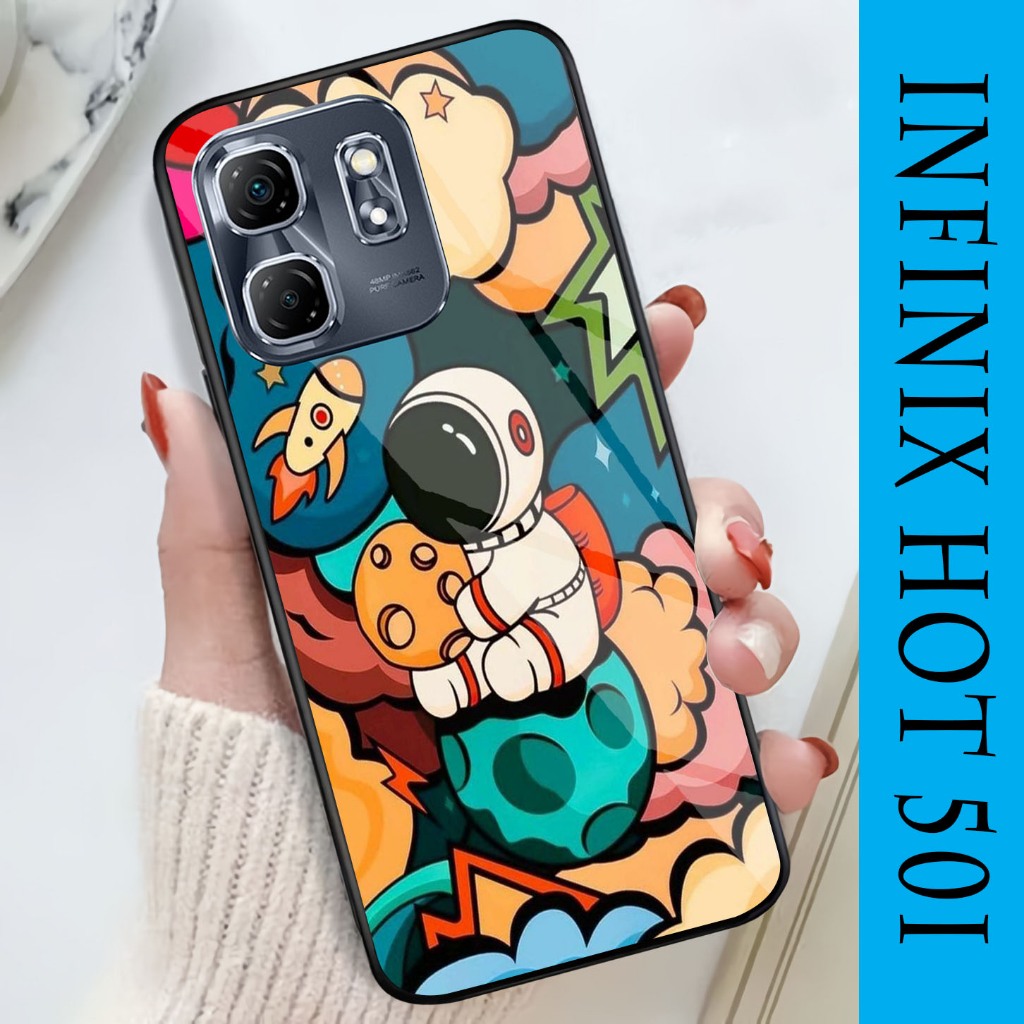 Softcase Glossy Glass Infinix Hot 50i Terbaru [GSC27 ] Casing Handphone Infinix Hot 50i - Pelindung 
