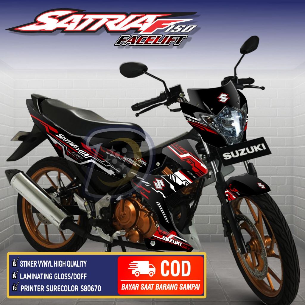 Stiker Satria Fu Facelift 2014 Decal Satria Fu Facelift Stiker Satria Fu 150 facelift Hitech