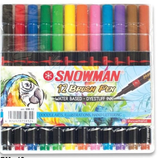 

KI3 Brush Pen Snowman 12 warna