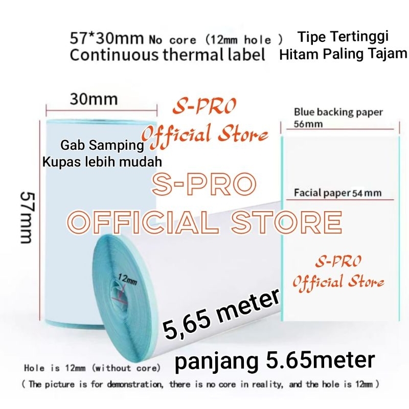 

Label Stiker 58x5meter Stiker Label 58mm Tipe Premium Printer 58mm