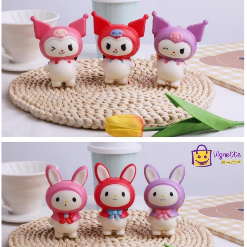 Gantungan Kunci Squishy Kuromi My Melody Sanrio Lucu | Ganci Squishi Squisi Sekuisi Squisi Sekuisi S