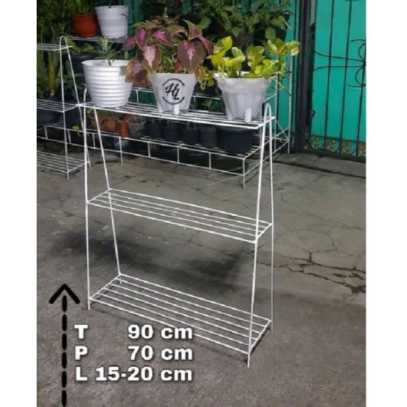 rak pot 3 susun panjang