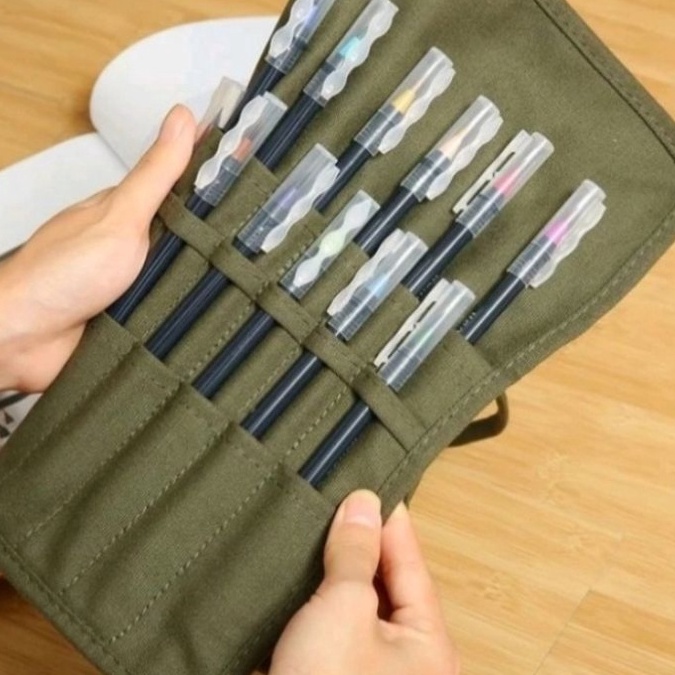 

HJ6 set pensiltempat set pensil lukistas tempat penyimpanan kuas lukistas kuas lukis anak dan dewasa