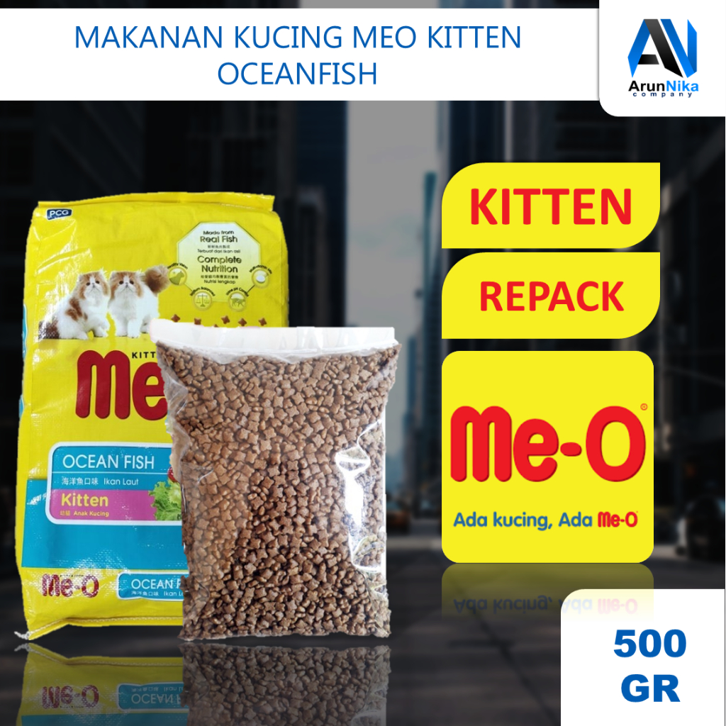 MAKANAN KUCING | Meo Kitten Ocean Fish 500gr Repack | MEO KITTEN OCEAN FISH 500GR REPACK