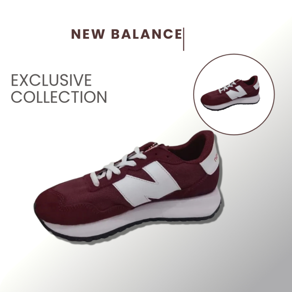 Sepatu Running wanita NB237 MAROON Sepatu olahraga sepatu lari size 39-43