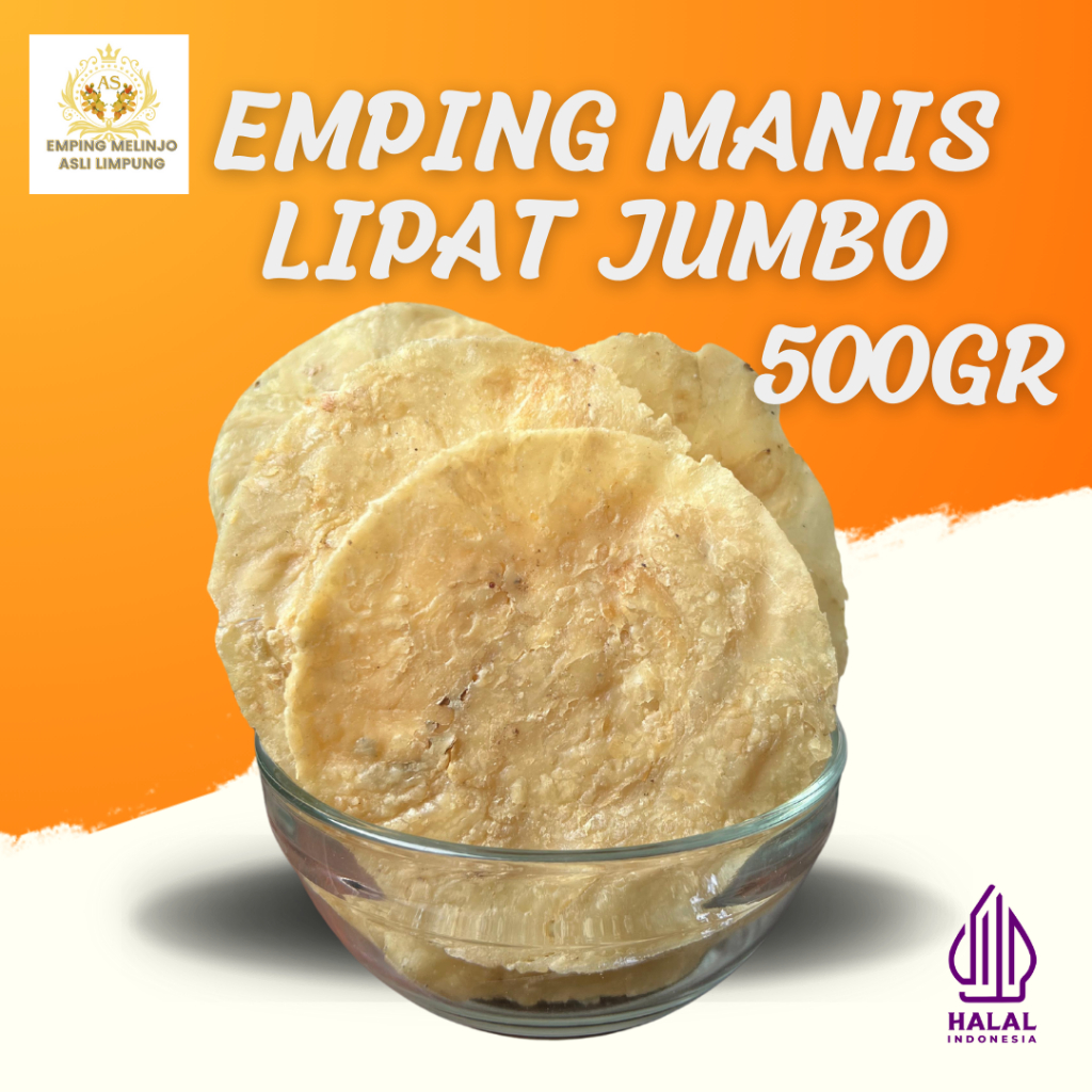 

EMPING MELINJO MANIS LIPAT MENTAH LEBAR JUMBO 1/2 KG ASLI PRODUKSI LIMPUNG BATANG