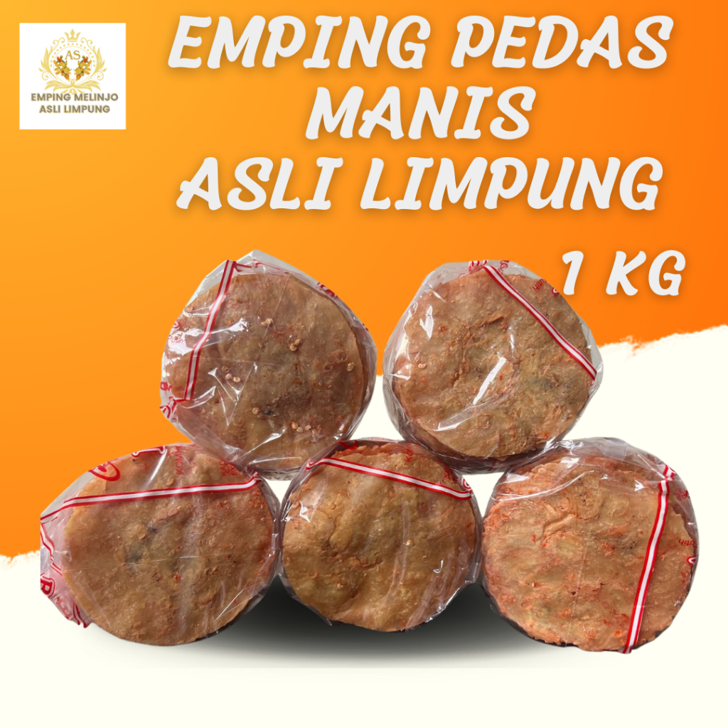 

EMPING BELINJO PEDAS MANIS MENTAH LEBAR JUMBO 1 KG EXPORT QUALITY ASLI PRODUKSI LIMPUNG