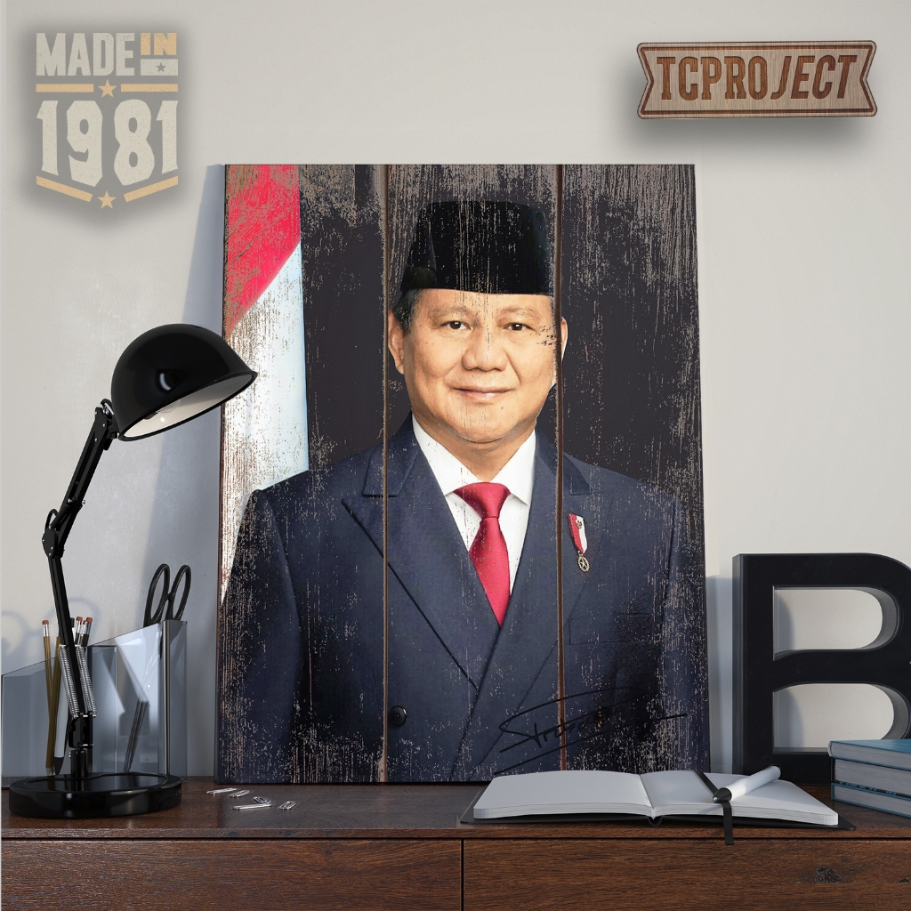 POSTER PRABOWO SUBIANTO - HIASAN DINDING - POSTER KAYU