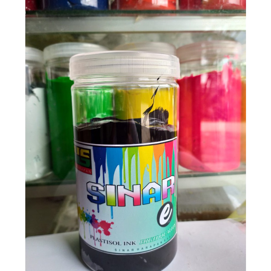 

Langka Tinta plastisol ekonomis warna hitam SINAR HARAPAN SABLON kemasan 1kg