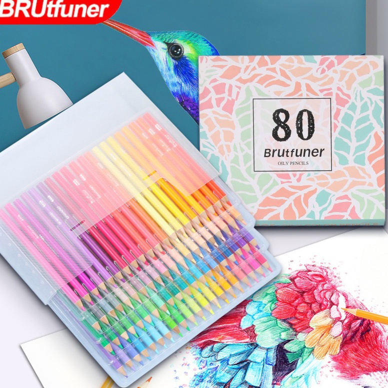 

Brutfuner Pensil Warna Original 8 Colors Pastel oil Colored Pencils ART Q4R3