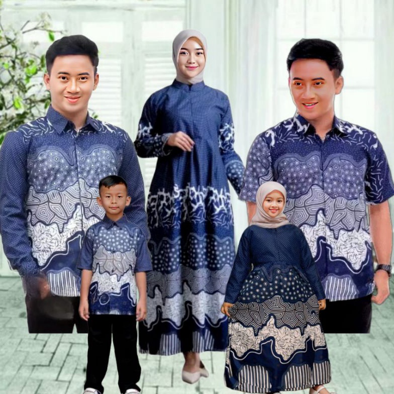 Baju Batik Couple KeluargaBaju Batik PasanganBatik Couple Ayah Dan AnakGamis Batik Anak ART K3U9