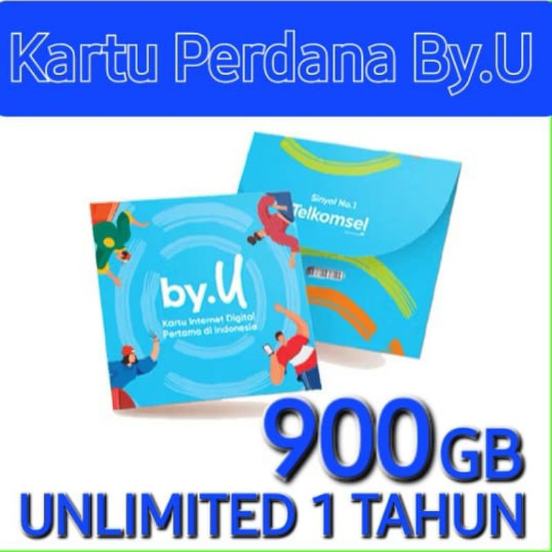 KARTU PERDANA BY. U  900GB UNLIMITED 1 TAHUN FULL TANPA DIBAGI