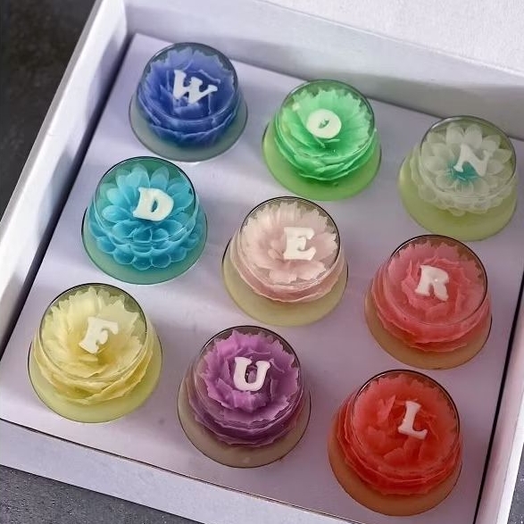 

[Cup Jelly] Satuan 1pc Jelly Art Puding Bunga Suntik Flower 3D Cup by Jelly Koe