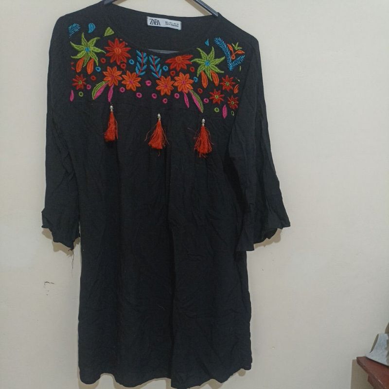 TUNIK_BLOUSE BRANDED ZARA BORDIR