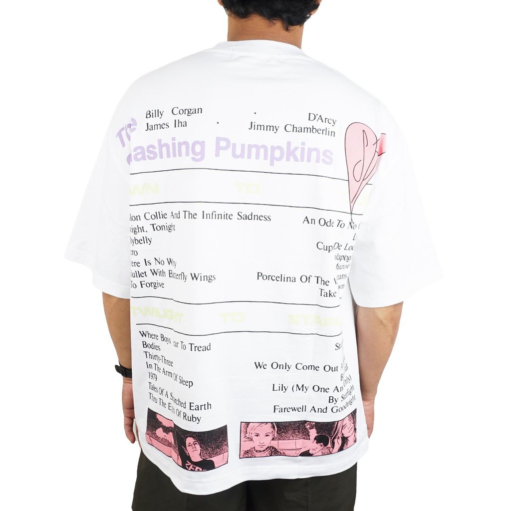 ADORE THE SMASHING PUMPKINS WHITE OVERSIZE TSHIRT / KAOS BAJU PUTIH