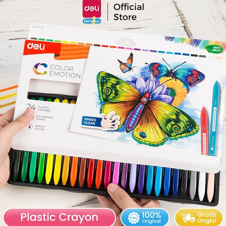 

Unggul Deli Plastic Crayon Krayon Plastik 121824 Warna Triangular Tahan Lama NonToxic EC2X