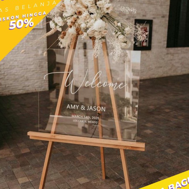 

KI3 STANDING KAYU JATI BLANDA 12x6 EASEL LUKIS TRIPOD PENYANGGA AKRILIK WOODEN
