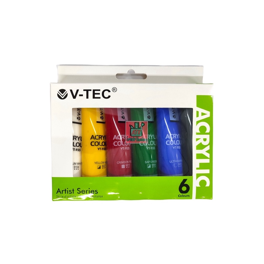 

Sale Cat Akrilik VTEC VT635 Acrylic Colours 6 Warna x 35 ML Set SHAGB