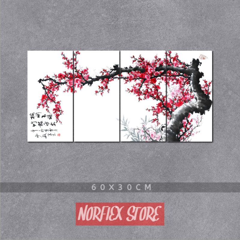 Poster dinding aesthetic bunga sakura Hiasan dinding kamar aesthetic Pajangan Dekorasi