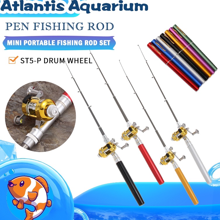 Best Seller Ruparuma Mini Fishing Rod Pena Satu set Joran Pen mini Pancing Pulpen Pancingan Portable