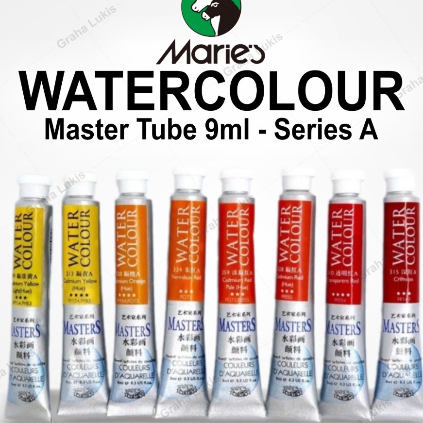 

Termurah Cat Air Maries Artist Watercolour tube 9ml Serie A