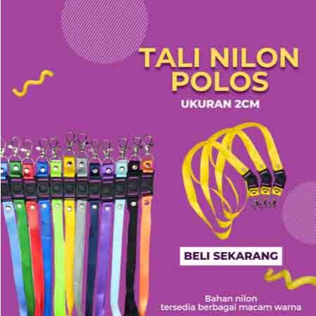 

TALI LANYARD STOPER 2 cm / Tali LANYARD lebar 2 cm polyster STOPPER ID Card Name Tag gantungan idcard POLOS